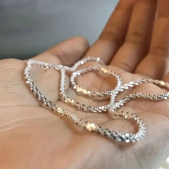 925 silver sparkling Chain Necklace - Picture 3 of 13
